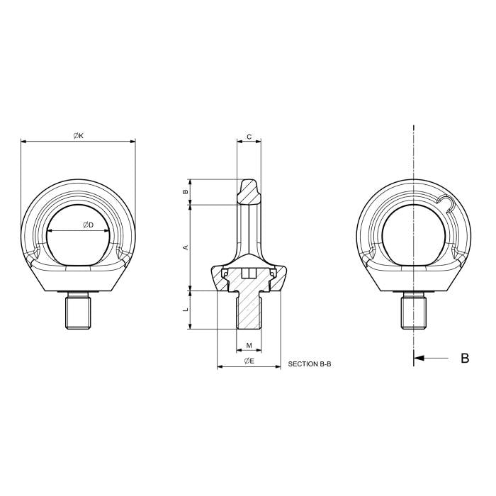 CARCANO C903X H.T. Dispositivo girevole anticaduta in acciaio inox con vite h.t. (Dpi) en 795