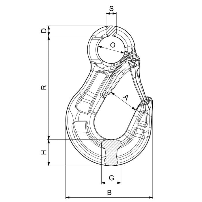 CARCANO C6XCA Gancio a occhio in acciaio inox gr. 60