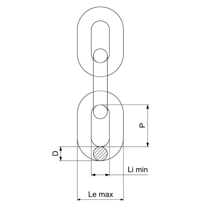 CARCANO C8182X Catena secondo norma en 818-2