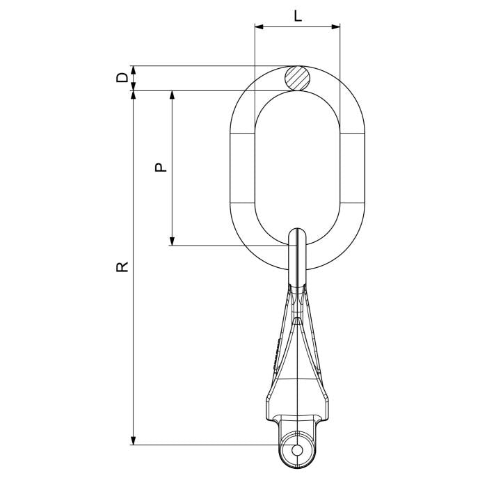 CARCANO CDFXA1 Anelloni con gancio accorciatore occhio-forcella