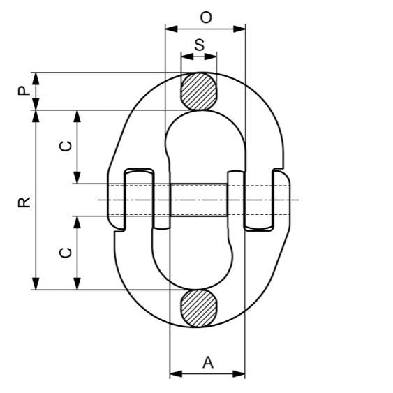 CARCANO C6XCL Maglia di connessione in acciaio inox gr. 60