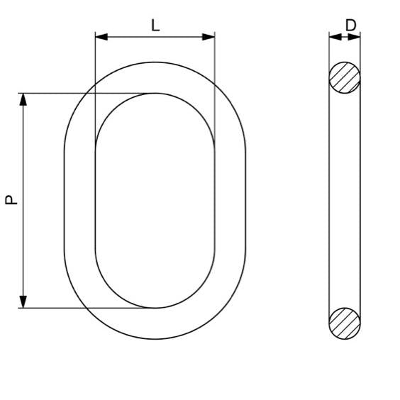 CARCANO C6XCM Anello ovale in acciaio inox gr. 60