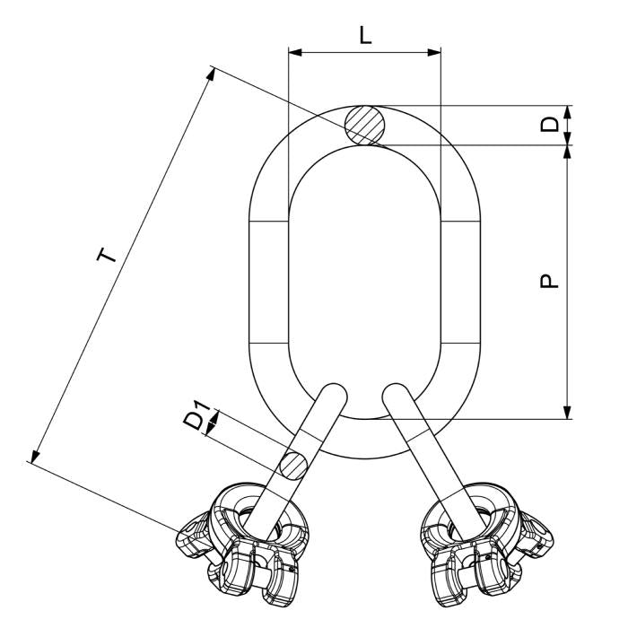 CARCANO CP4 Anelloni con attacco a forcella