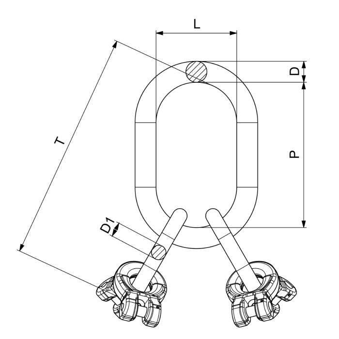 CARCANO CPX4 Anelloni con attacco a forcella