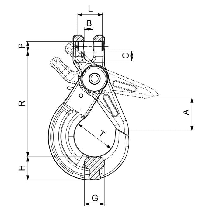 CARCANO CRF Gancio di sicurezza a forcella
