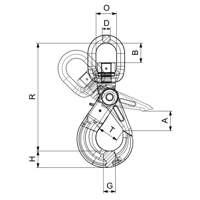 CARCANO CRG Gancio di sicurezza girevole