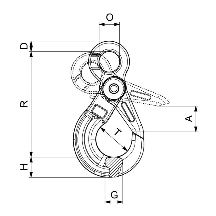 CARCANO CROX Gancio di sicurezza a occhio