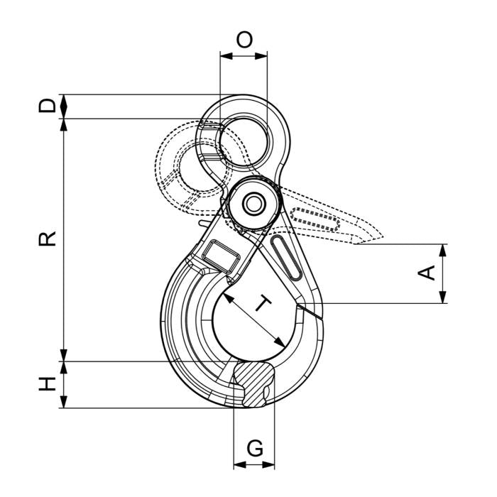 CARCANO CRO Gancio di sicurezza a occhio