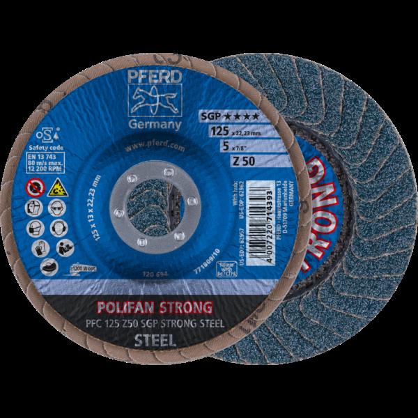 PFERD Dischi lamellari POLIFAN PFC 125 Z 50 SGP STRONG STEEL