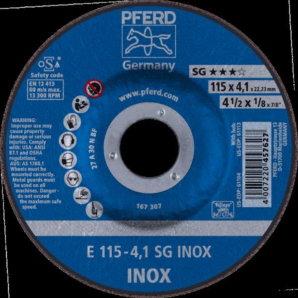 PFERD Dischi da sbavo E 115-4,1 SG INOX
