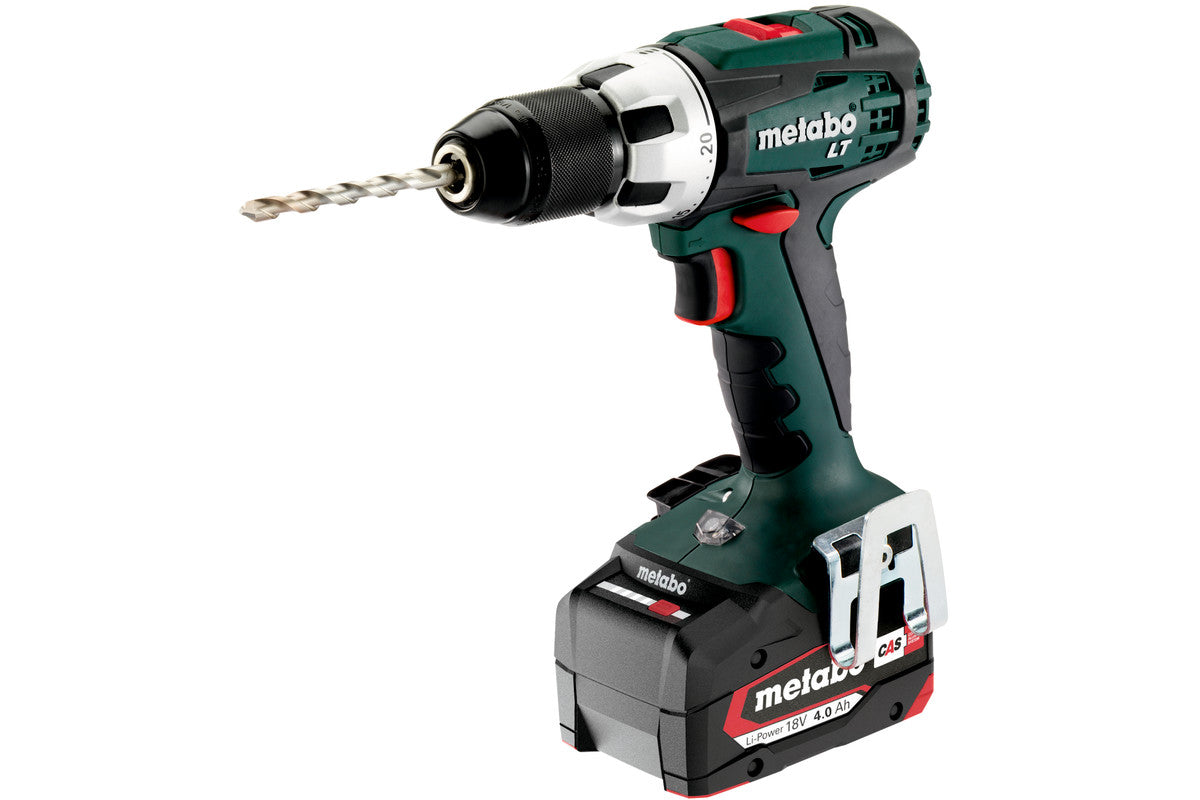 Metabo Trapano-avvitatore a batteria BS 18 LT 18V 2x4Ah Li-Power Caricabatteria ASC 55 metaBOX 145