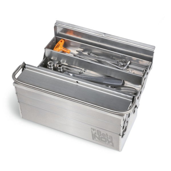 Beta Cestello estendibile a cinque scomparti in acciaio inossidabile AISI 304, vuoto