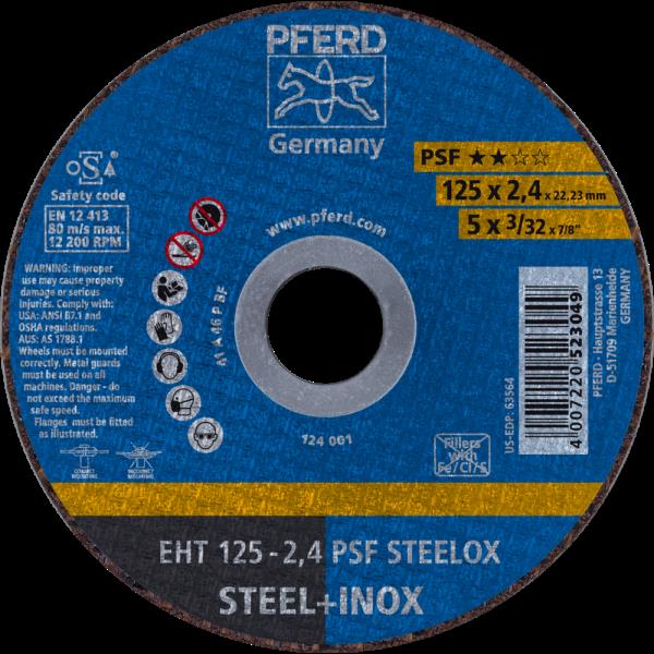 PFERD Dischi da taglio EHT 125-2,4 PSF STEELOX
