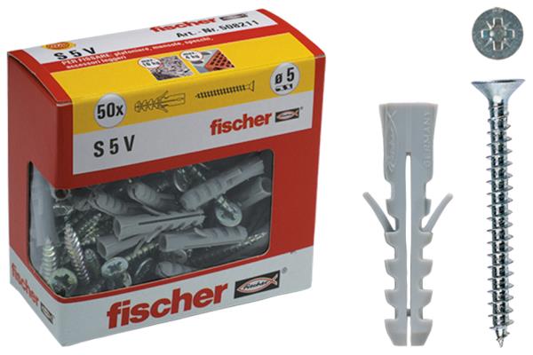 FISCHER Tasselli S 5 V Y con vite (1 Pz.)
