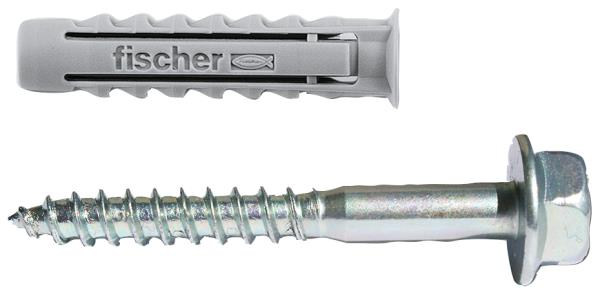 FISCHER Tasselli SX 12 BM con vite testa flangiata (50 Pz.)