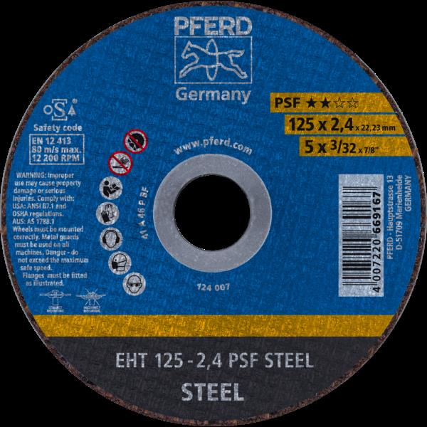 PFERD Dischi da taglio EHT 125-2,4 PSF STEEL