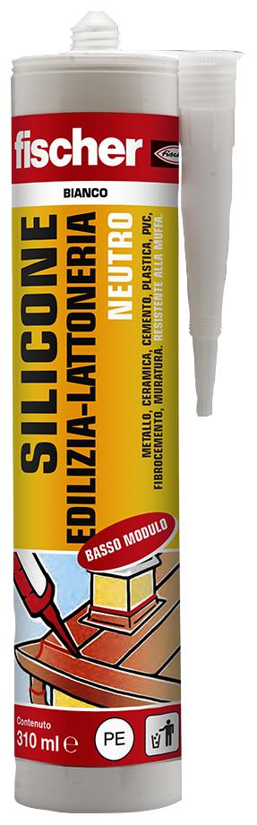 FISCHER Silicone sigillante basso modulo SBM 310 BI - bianco (1 Pz.)