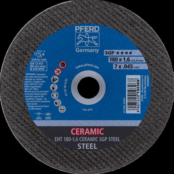 PFERD Dischi da taglio EHT 180-1,6 CERAMIC SGP STEEL
