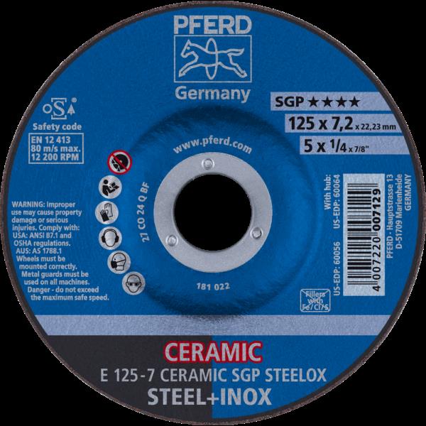 PFERD Dischi da sbavo E 125-7 CERAMIC SGP STEELOX