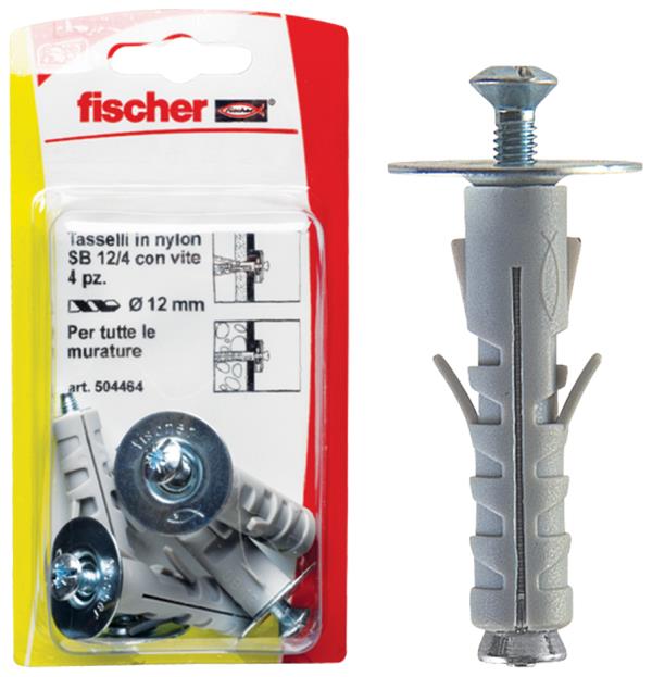FISCHER Tasselli a espansione SB 12/10 K con gancio piatto (1 Pz.)