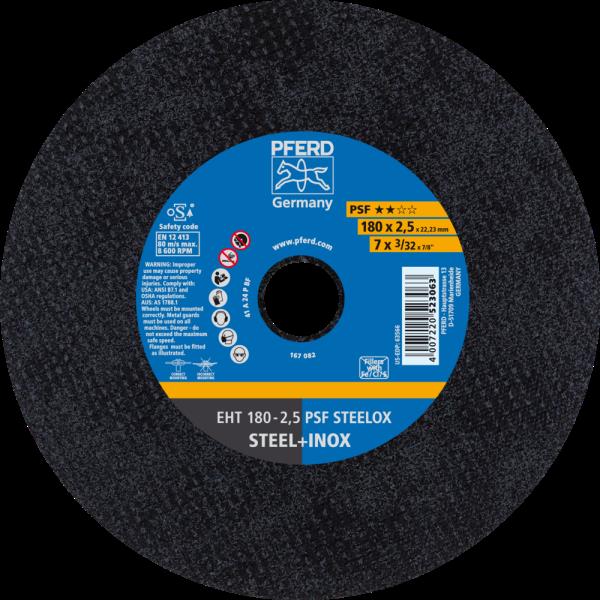 PFERD Dischi da taglio EHT 180-2,5 PSF STEELOX