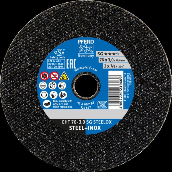 PFERD Dischi da taglio EHT 76-3,0 SG STEELOX/10,0