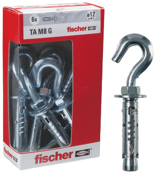 FISCHER Tasselli acciaio TA M 8 G Y con gancio (1 Pz.)
