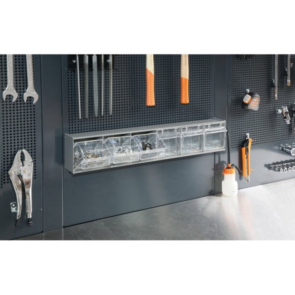 Beta Portaminuterie a 6 vaschette in materiale plastico, con supporto