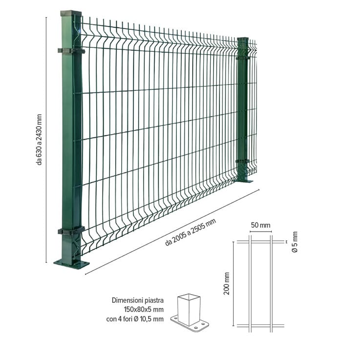 RECINTHA N/L - Recinzione in rete elettrosaldata elegante e leggera - Olivieri Ferramenta srl