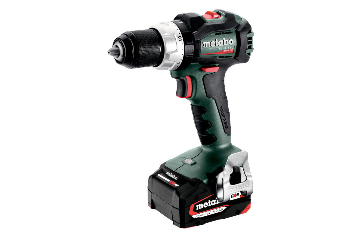 Metabo Trapano-avvitatore a percussione a batteria SB 18 LT BL 18V 2x4Ah Li-Power Caricabatteria ASC 55 metaBOX 145