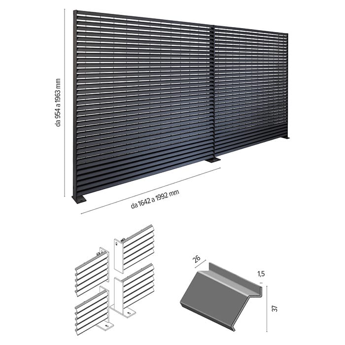 TALIA VENTUS - Recinzione a lamelle - Olivieri Ferramenta srl