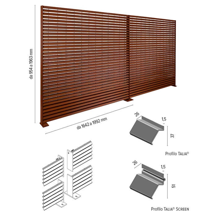 TALIALIVE - Recinzione a lamelle - Olivieri Ferramenta srl