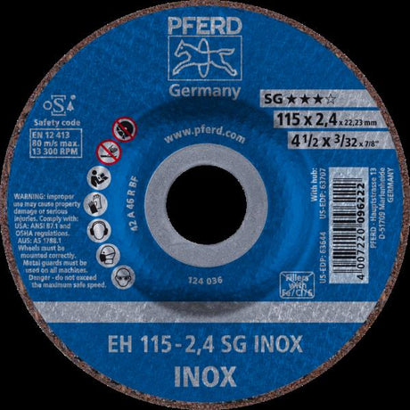 PFERD Dischi da taglio EH 115-2,4 SG INOX
