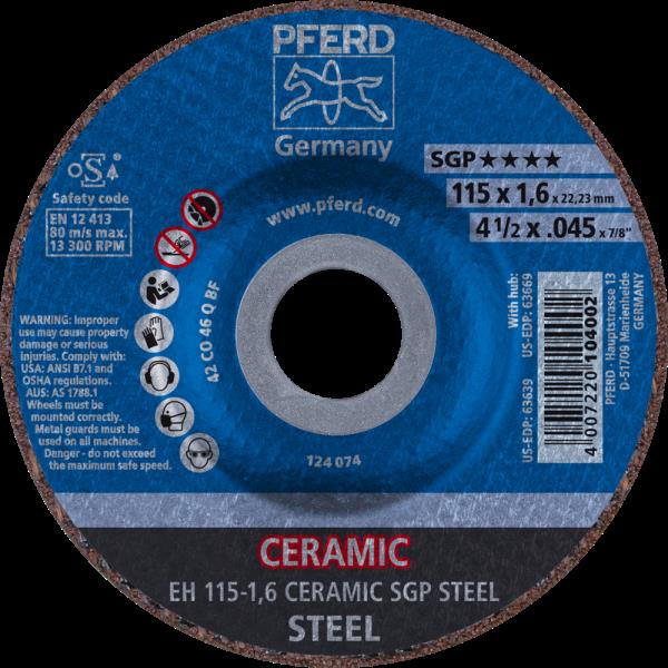 PFERD Dischi da taglio EH 115-1,6 CERAMIC SGP STEEL