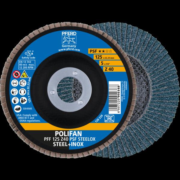 PFERD Dischi lamellari POLIFAN PFF 125 Z40 PSF STEELOX /3