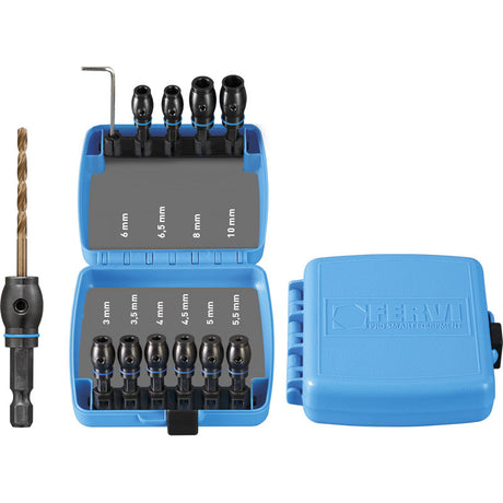 Fervi Serie porta punte con attacco 1/4'' - 0524