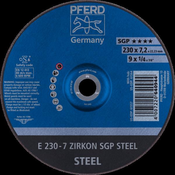 PFERD Dischi da sbavo E 230-7 ZIRKON SGP STEEL
