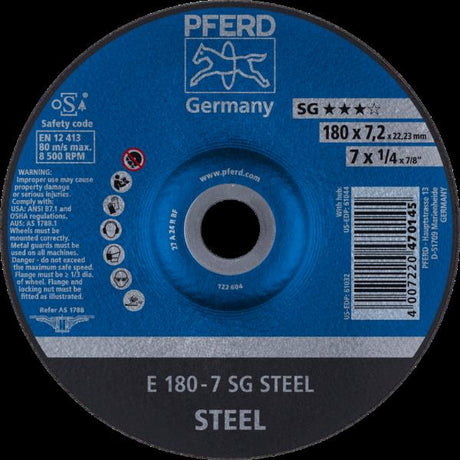 PFERD Dischi da sbavo E 180-7 SG STEEL