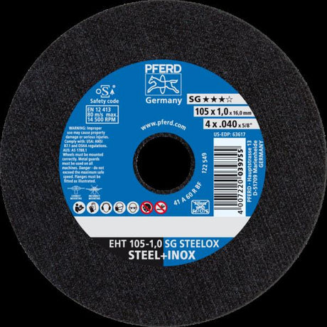 PFERD Dischi da taglio EHT 105-1,0 SG STEELOX/16,0