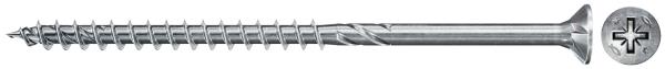 FISCHER Viti truciolari PowerFast II FPF II CZP 6,0x80 BC 200 Filetto parziale, Pozi, Testa svasata piana, Zincatura bianca (200 Pz.)