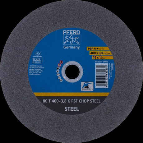 PFERD CHOPSAW dischi taglio stazionario 80 T 400-3,8 K PSF CHOP STEEL/25,4