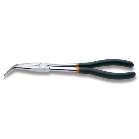 Beta Pinza a becchi mezzotondi lunghissimi zigrinati piegati a 45° per impieghi speciali manici ricoperti con 2 strati di PVC antiscivolo