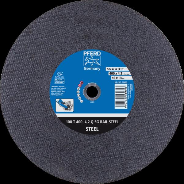 PFERD RAIL SG dischi taglio stazionario 100 T 400-4,2 Q SG RAIL STEEL/25,4