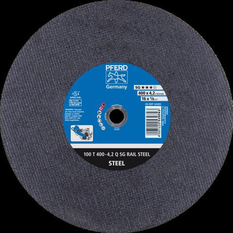 PFERD RAIL SG dischi taglio stazionario 100 T 400-4,2 Q SG RAIL STEEL/25,4