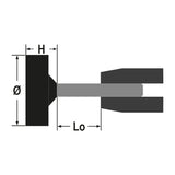 Beta Mole abrasive con gambo, granuli abrasivi di corindone rosa con legante ceramico, forma cilindrica