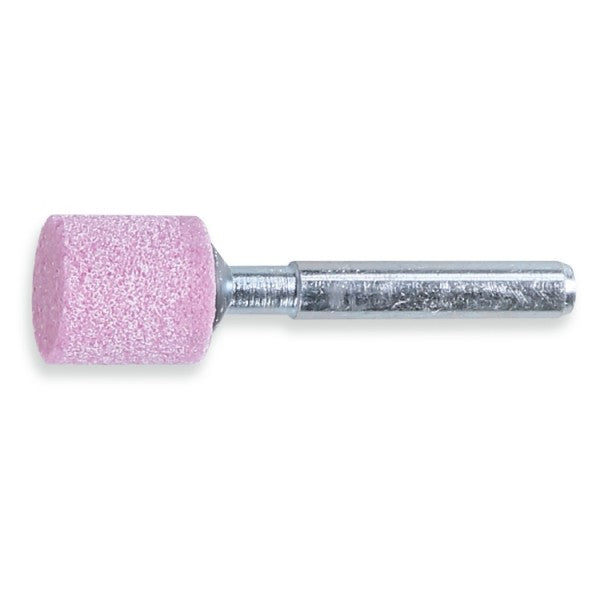 Beta Mole abrasive con gambo, granuli abrasivi con corindone rosa con legante ceramico, forma cilindrica