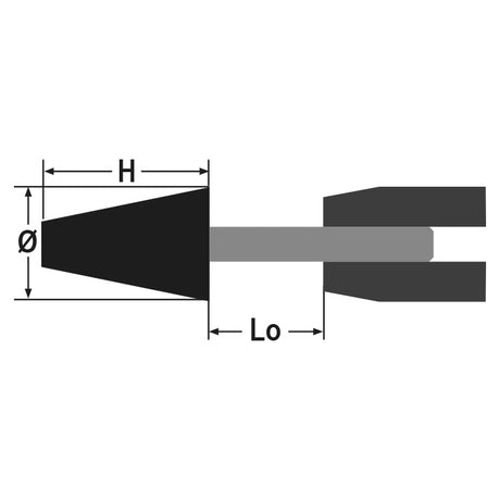 Beta Mole abrasive con gambo, granuli abrasivi di corindone rosa con legante ceramico, forma trapezoidale