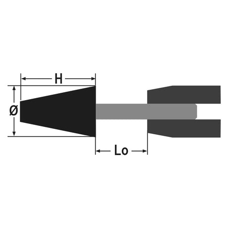 Beta Mole abrasive con gambo, granuli abrasivi di corindone rosa con legante ceramico, forma trapezoidale