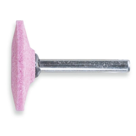 Beta Mole abrasive con gambo, granuli abrasivi di corindone rosa con legante ceramico, forma a disco