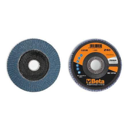 Beta Dischi lamellari con tela abrasiva allo zirconio, supporto in fibra di vetro e lamella singola